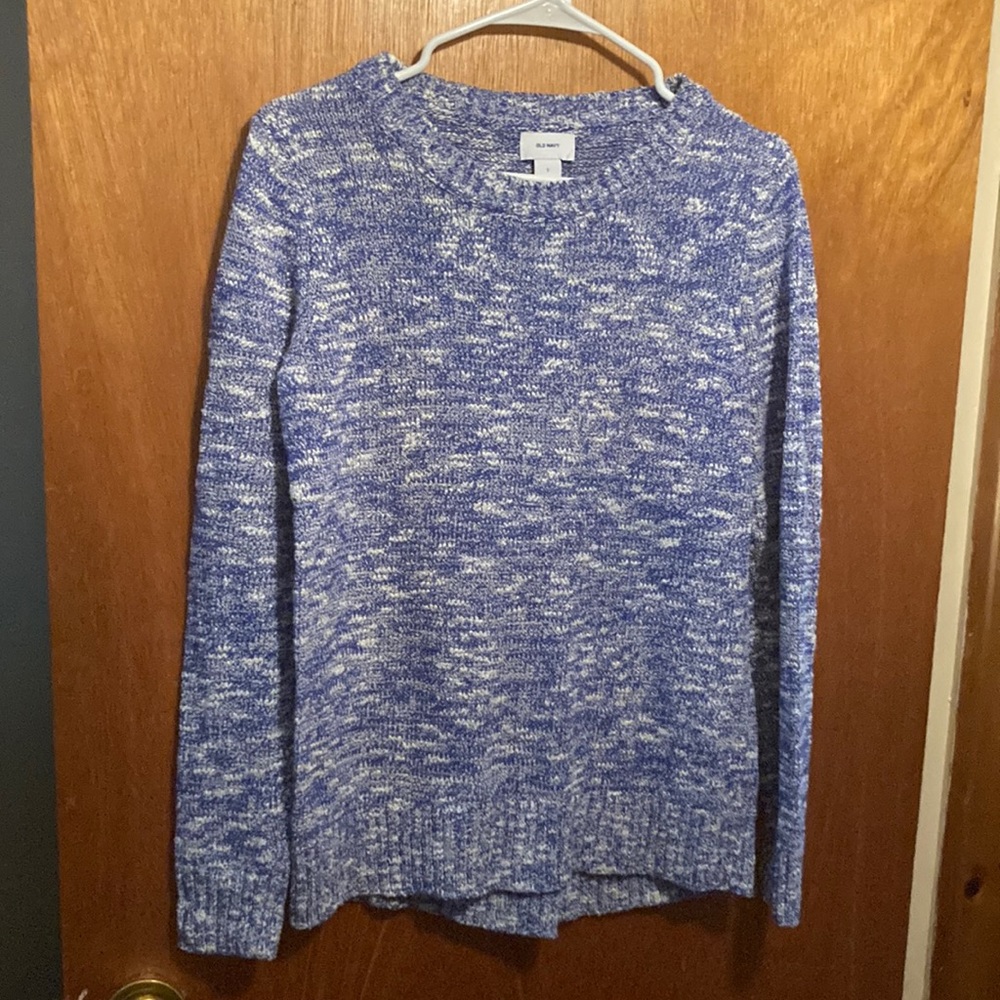 Womens Old Navy Blue/White Sweater